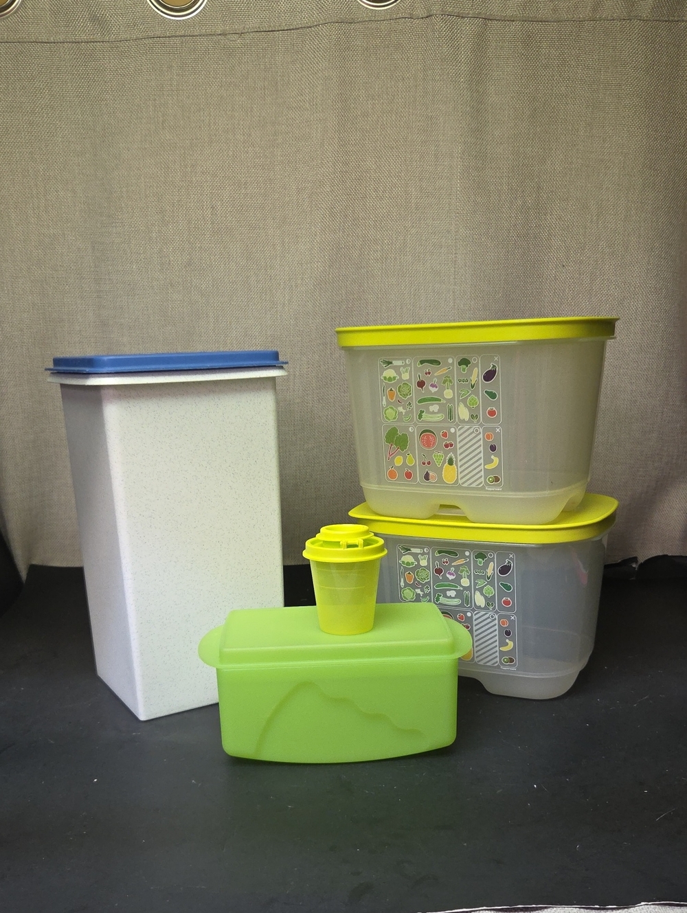 Tupperware Fridge Smart Small Deep Container ,  Cracker Storage, Shaker.